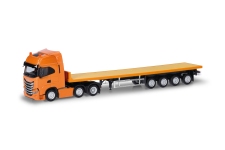 Herpa 318259 - H0 - Iveco S-Way 6x2 Flachbett-Sattelzug - kommunalorange